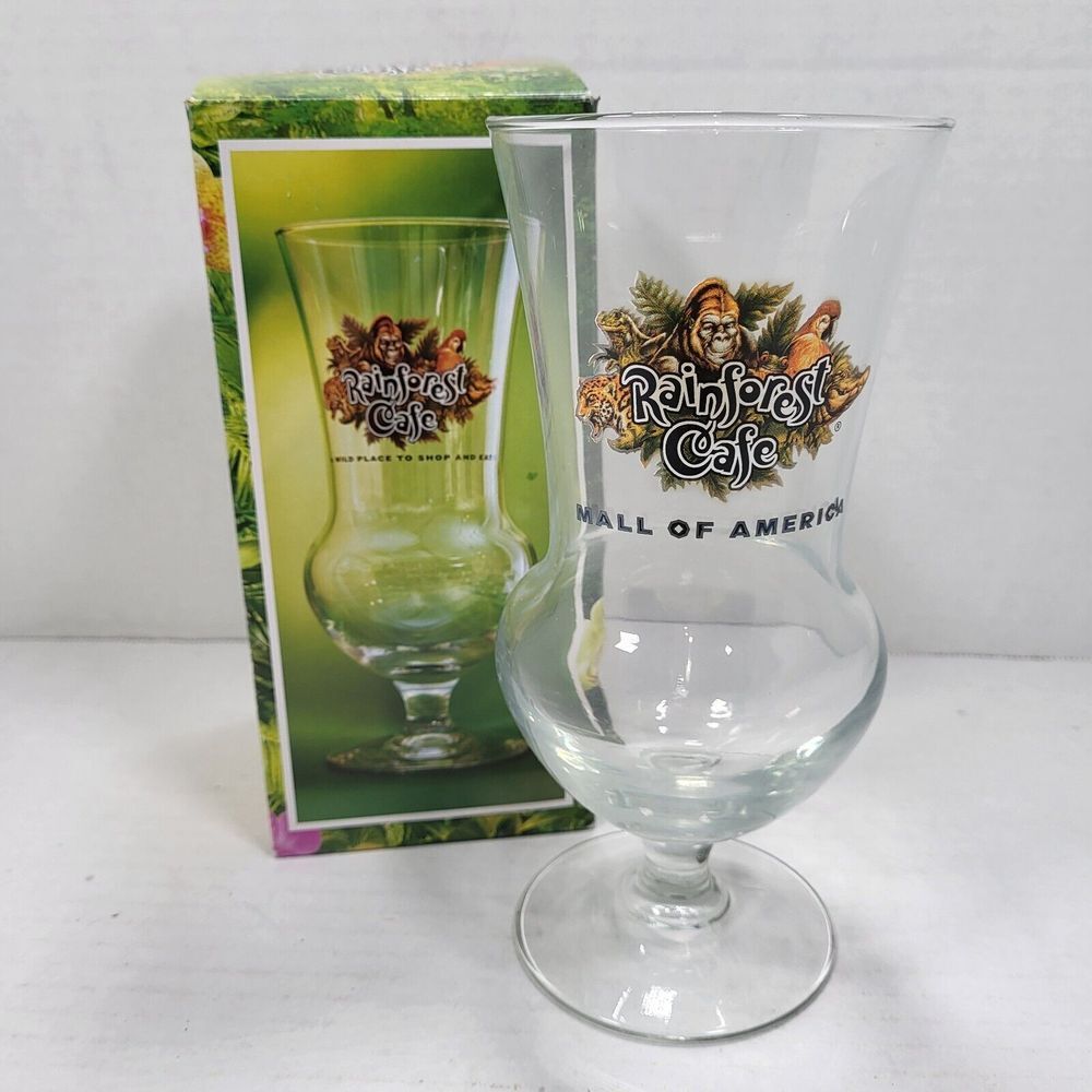 Rainforest Cafe Mall of‎ America Souvenir Collectible Glass in Box